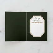 かわいいクリスマスアートdecoヴィンテージ追加メッセージカード シーズンカード (内部)