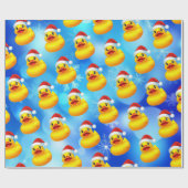 かわいいクリスマスイエローラバーダック ラッピングペーパー (フラット)
