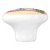 かわいいクリスマスイブチャイルド&キティ猫の水彩色 セラミックノブ (側面)