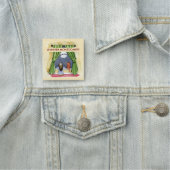 かわいいクリスマスイブチャイルド&キティ猫の水彩色 名札 (インサイチュ)