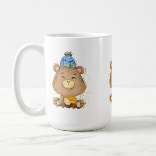 かわいいクリスマスウィンターベアーコーヒーマグ コーヒーマグカップ (左)