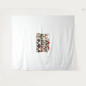 かわいいクリスマスウェルシュコーギードッグスサンタパピーホリダ タペストリー (正面(横))