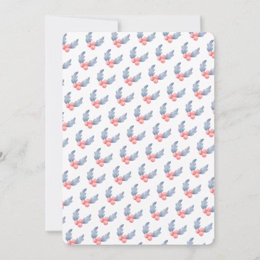 かわいいクリスマスウォーターカラースクリプトクッキーココア 招待状 (裏面)