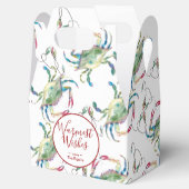 かわいいクリスマスウォーターカラーブルーカニのお気に入りボックス フェイバーボックス (オープン)