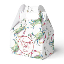 かわいいクリスマスウォーターカラーブルーカニのお気に入りボックス