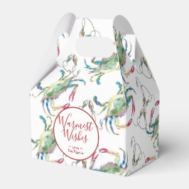 かわいいクリスマスウォーターカラーブルーカニのお気に入りボックス フェイバーボックス