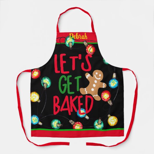 かわいいクリスマスエプロン |エプロン焼いたプレゼント エプロン (正面)