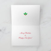 かわいいクリスマスエルフのカード シーズンカード (内部)