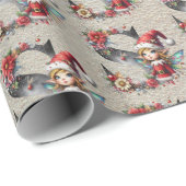 かわいいクリスマスエルフのフェスティブレターS ラッピングペーパー (ロールコーナー)