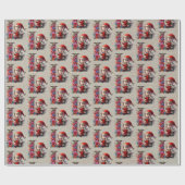 かわいいクリスマスエルフ フェスティブレターL ラッピングペーパー (フラット)