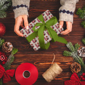 かわいいクリスマスエルフ フェスティブレターL ラッピングペーパー