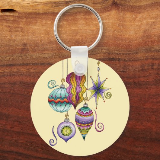かわいいクリスマスエレガントとガラスファンシーオーナメント キーホルダー (正面)