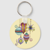 かわいいクリスマスエレガントとガラスファンシーオーナメント キーホルダー (裏面)