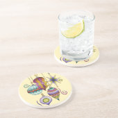 かわいいクリスマスエレガントとガラスファンシーオーナメント コースター (側面)