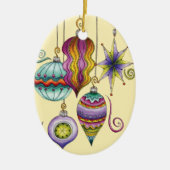 かわいいクリスマスエレガントとガラスファンシーオーナメント セラミックオーナメント (正面)