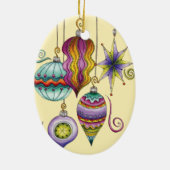 かわいいクリスマスエレガントとガラスファンシーオーナメント セラミックオーナメント (裏面)