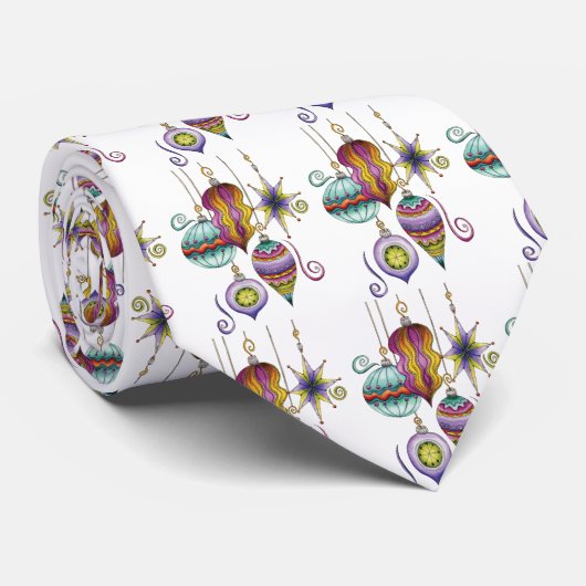 かわいいクリスマスエレガントとガラスファンシーオーナメント ネクタイ (ロール)