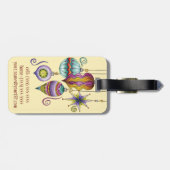 かわいいクリスマスエレガントとガラスファンシーオーナメント ラゲッジタグ (裏面横)