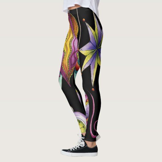 かわいいクリスマスエレガントとガラスファンシーオーナメント レギンス (左)