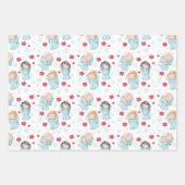 かわいいクリスマスエンジェル ラッピングペーパーシート (正面)