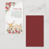 かわいいクリスマスオーディアベビーシャワーブックベビー エンクロージャーカード (正面/裏面)