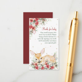 かわいいクリスマスオーディアベビーシャワーブックベビー エンクロージャーカード