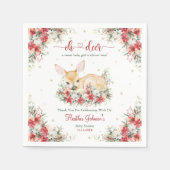 かわいいクリスマスオーディアベビーシャワー スタンダードカクテルナプキン (正面)