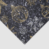 かわいいクリスマスオーナメントブラック 薄葉紙 (詳細)