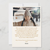 かわいいクリスマスオーナメント　カラフルな家族写真 シーズンカード (裏面)