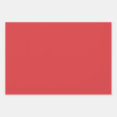 かわいいクリスマスカウアンドブルプラス固形物緑の赤 ラッピングペーパーシート (正面3)