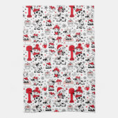 かわいいクリスマスカウブル キッチンタオル (縦)