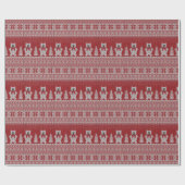 かわいいクリスマスカウラッピング紙 ラッピングペーパー (フラット)