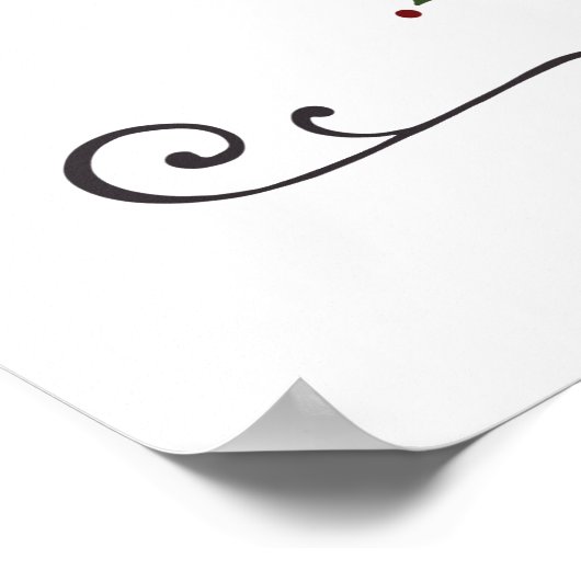 かわいいクリスマスカウントダウンホリデー ポスター (角)