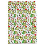 かわいいクリスマスカエルかわいい動物 ミディアムペーパーバッグ (裏面)