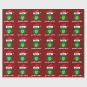 かわいいクリスマスカエル ラッピングペーパー (フラット)