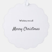 かわいいクリスマスカスタムオーナメントカード オーナメントカード (裏面)