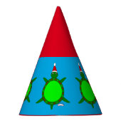 かわいいクリスマスカメと花の殻カスタム付き パーティーハット (右)