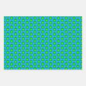 かわいいクリスマスカメと花の殻カスタム付き ラッピングペーパーシート (正面3)