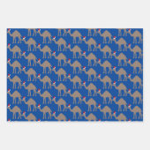 かわいいクリスマスカメルカスタムメッセージ ラッピングペーパーシート (正面)