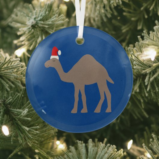 かわいいクリスマスカメル ガラスオーナメント (インサイチュ)