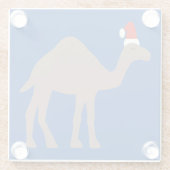 かわいいクリスマスカメル ガラスコースター (裏面)