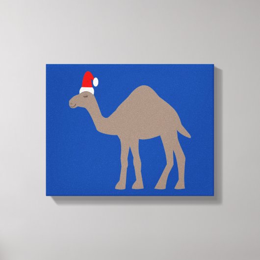 かわいいクリスマスカメル キャンバスプリント (正面)