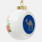 かわいいクリスマスカメル セラミックボールオーナメント (左)