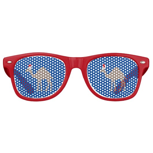 かわいいクリスマスカメル レトロサングラス (正面)