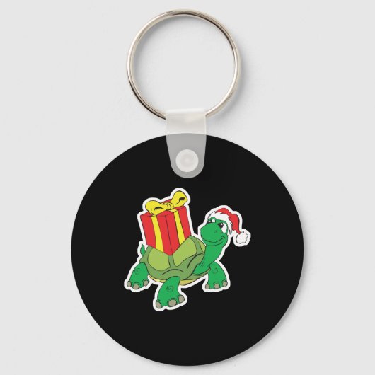 かわいいクリスマスカメ キーホルダー (正面)