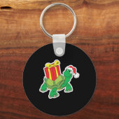 かわいいクリスマスカメ キーホルダー (正面)