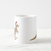 かわいいクリスマスカンガルー コーヒーマグカップ (中央)