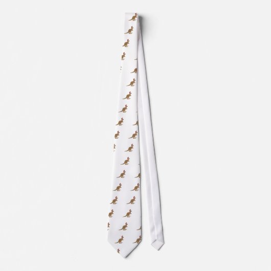 かわいいクリスマスカンガルー ネクタイ (正面)