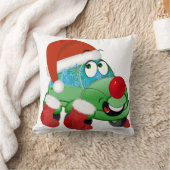かわいいクリスマスカーアニメ クッション (ブランケット)