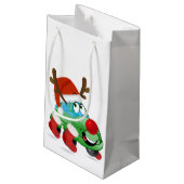 かわいいクリスマスカーアニメ スモールペーパーバッグ (裏面アングル)